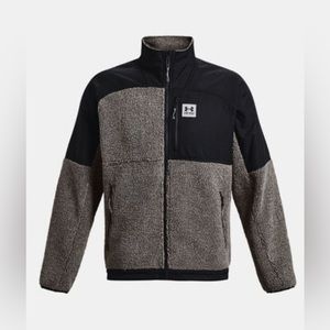 Under Armour® | Pewter & Black Mission Fleece Zip-Up Jacket SM unisex